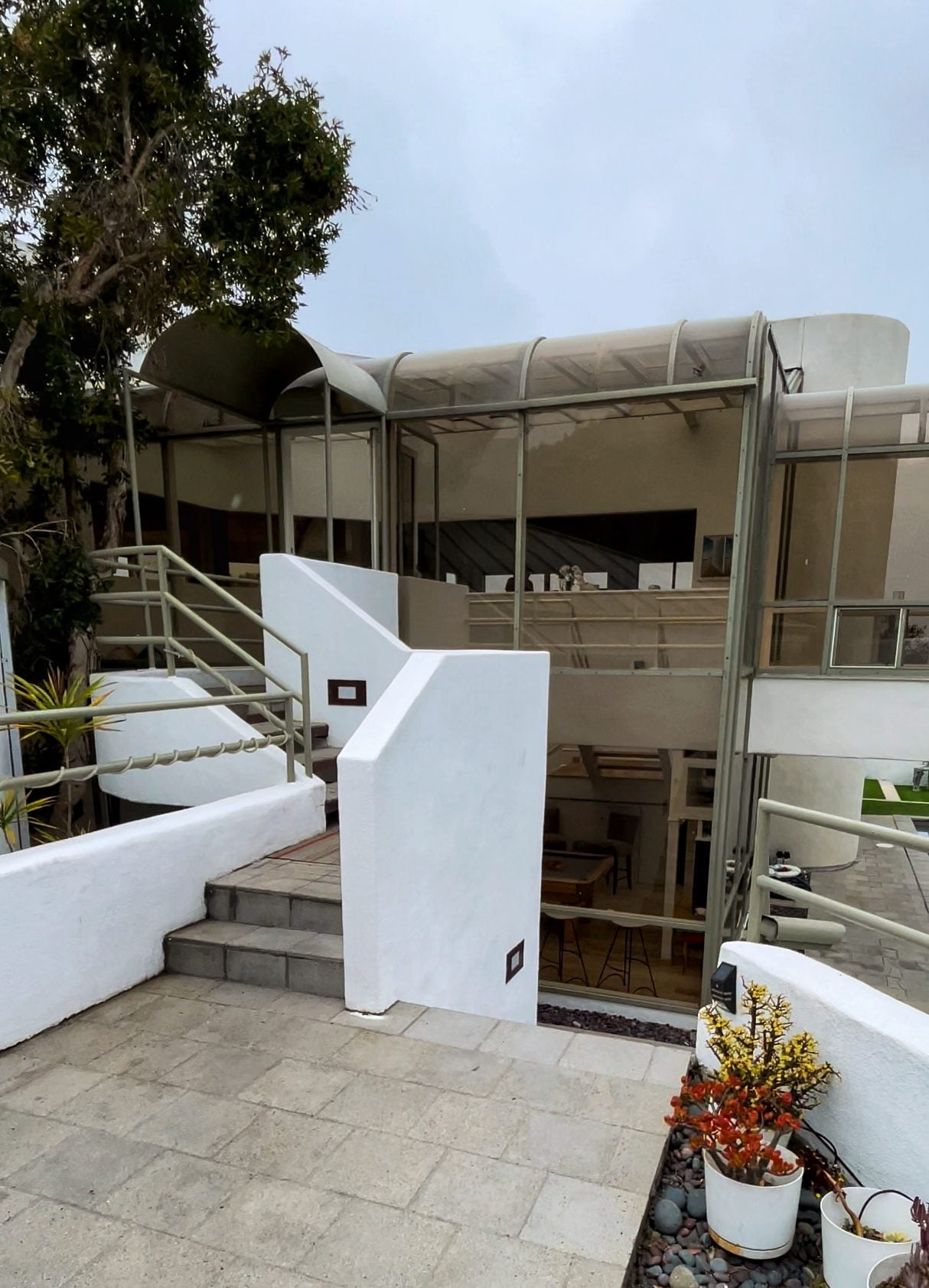 The stairs leading into our retreat home base