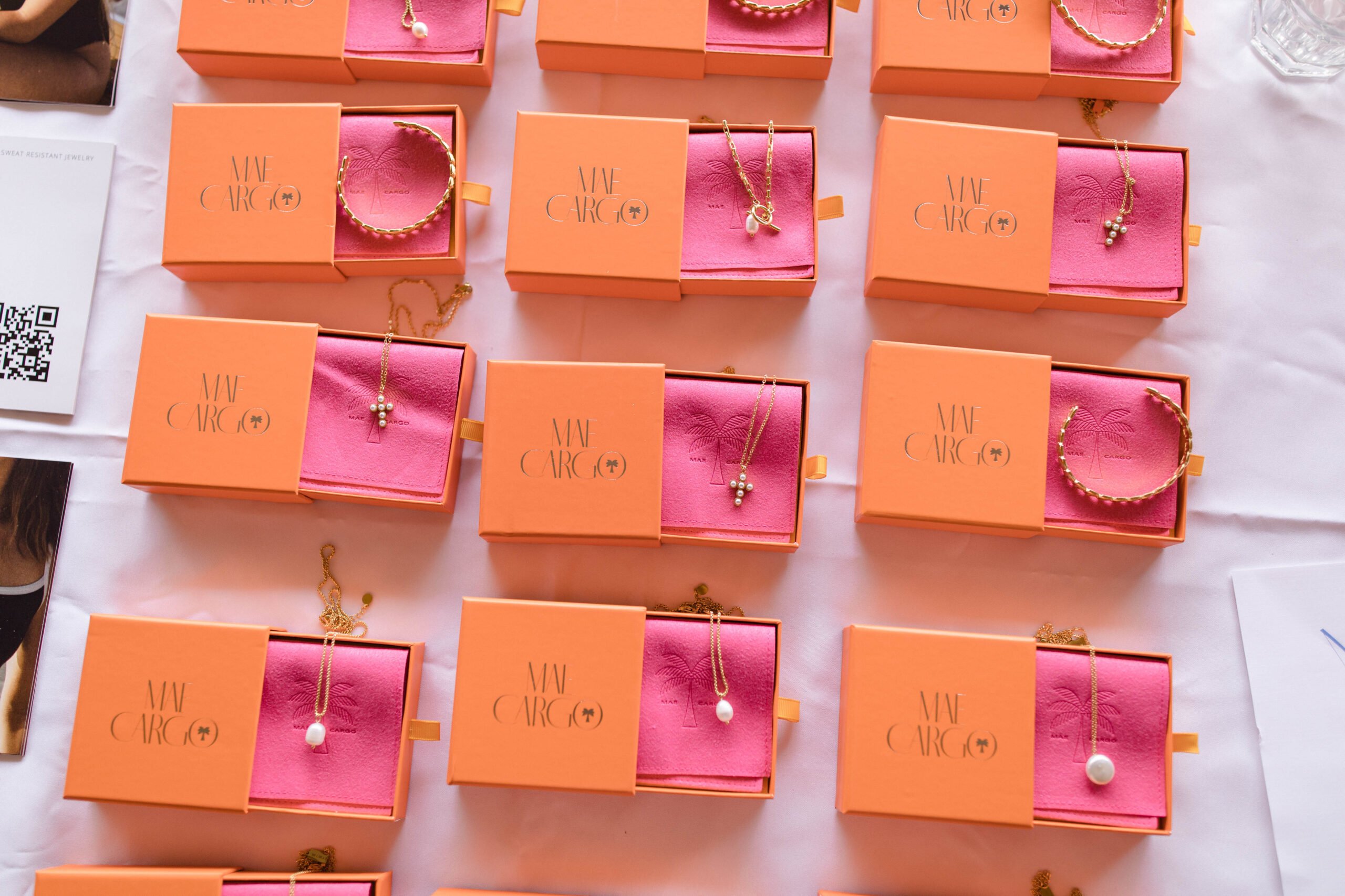 Jewelry items from Mae Cargo that were gifted to the attendees