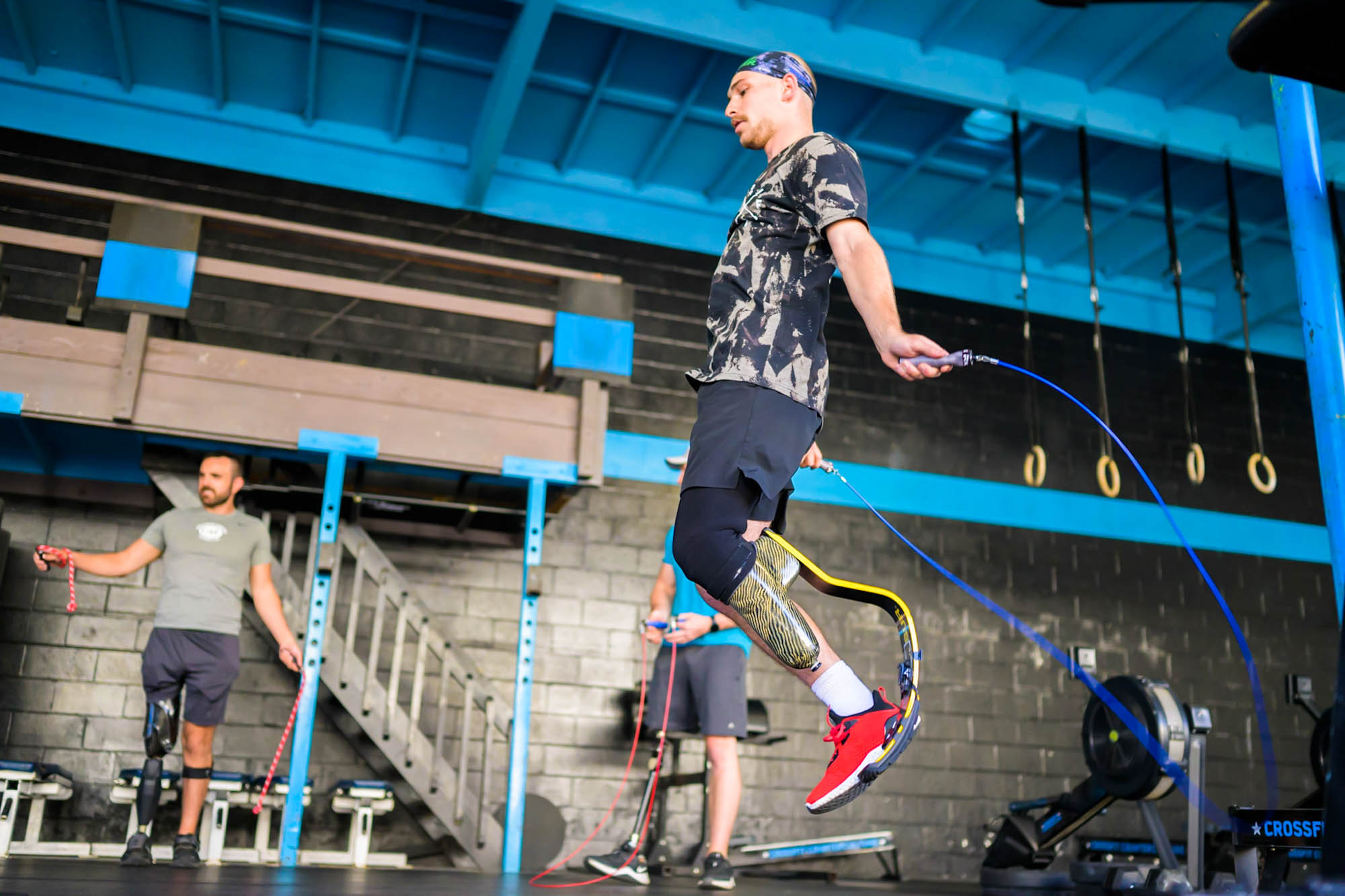 Forge attendee jump roping