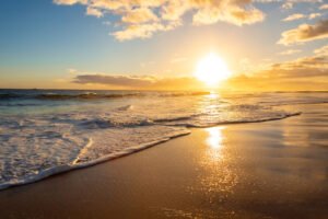 Sunset and ocean in Kauai
