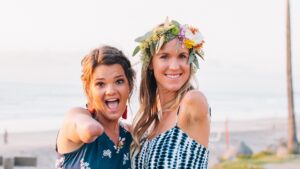 Carley and Bethany Hamilton showing off their stumps